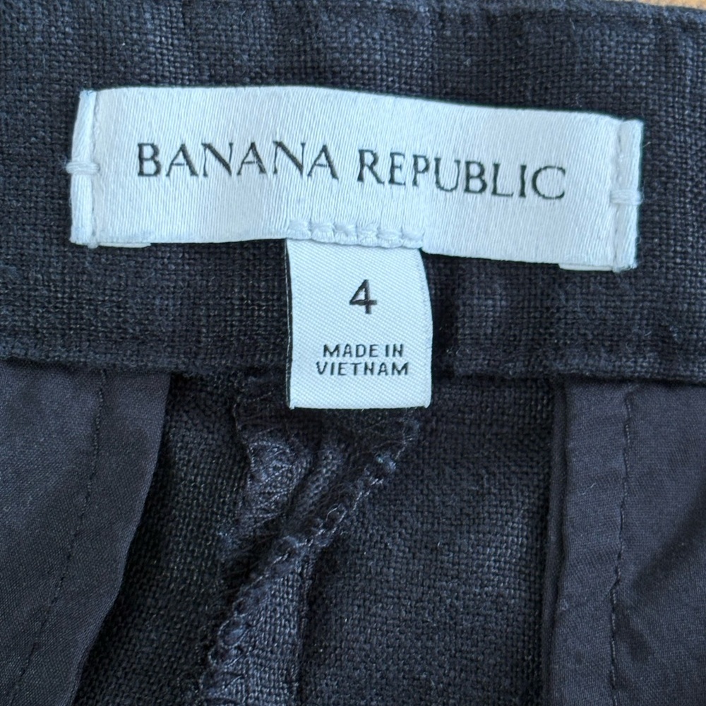 Banana Republic The Soho 4” Short In Linen Black High Rise Women’s‎ Size 4 - Picture 3 of 10